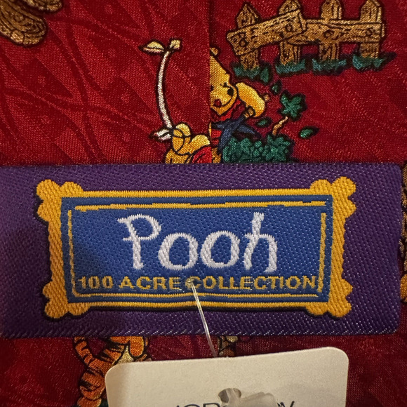 Vintage Disney Pooh 100 Acre Collection Silk Tie JCPenney 1998 Tigger New NOS - Picture 9 of 10